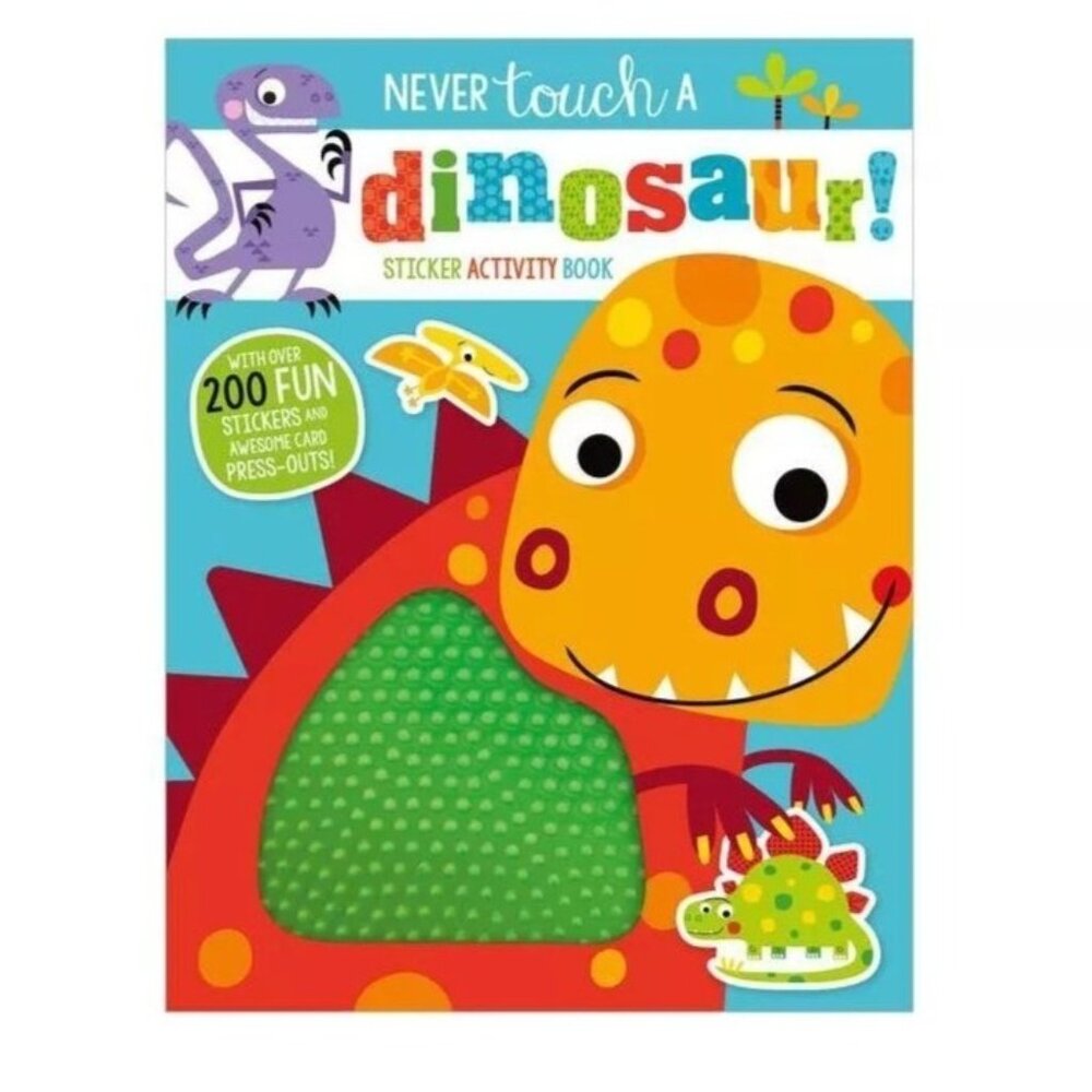 Never Touch a Dinosaur Sticker Activity Book (Paperback)